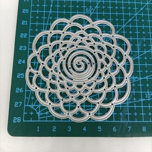 Metal Cutting Dies Wave Circle Flower Pattern DIY Punch Stencils Scrapbooking Photo Album Embossing Paper Card Decor 2021 Punch