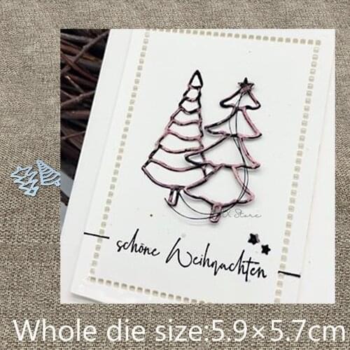 XLDesign Craft Metal Cutting Die cut dies 2pcs trees decoration scrapbook Album Paper Card Craft Embossing die cuts