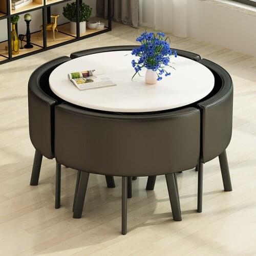 Minimalist Modern Dining Table Set 4 Chairs Comedor 4 Sillas Reception Coffee Tables Living Room Furniture Chairs Kitchen Table