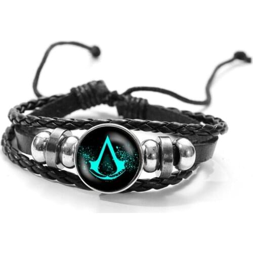 Fashion Game Bravo Punk Bracelet Handmade Glass Photo Dome Button Multilayer Bracelet Mens Gifts for Children and Teenagers