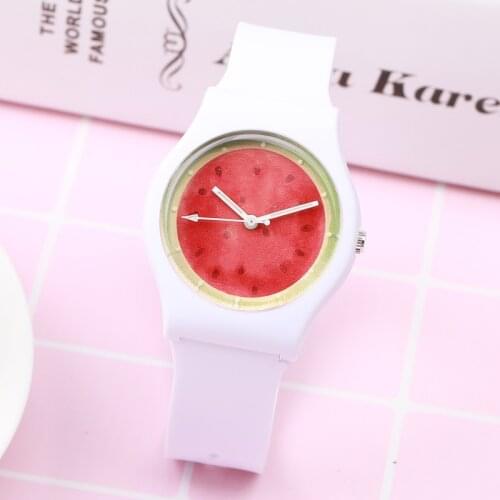New Brand Fashion Cute Watermelon fruit Mini Women Children Watch Waterproof Jelly Sport Watch For Girls Quartz Wristwatch