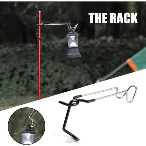 Newly Camping Hook Hanger Stainless Steel Multifunction Non-Slip Lamp Hanger Outdoor Portable Camping Tent Accessories