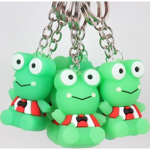 New cartoon frog key chain pendant cute enamel doll key chain