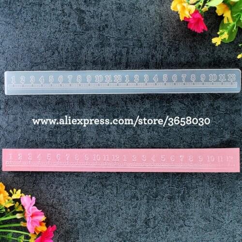 Ruler Plastic Embossing Folder For Scrapbook DIY Album Card Tool Plastic Template 21.8x2.1cm 8101447