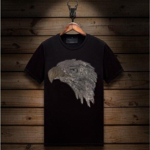 Drop shipping man tshirt Mens Clothes summer Men Pullover Plus Size 5XL Diamond stone europe Style top tees