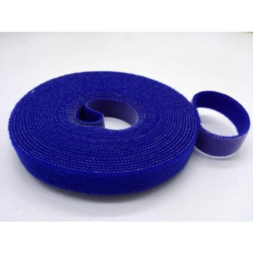Blue 20mm*45M Nylon Reusable Cable Ties back to back cable management strap wrap fastener nylon hook loop ties