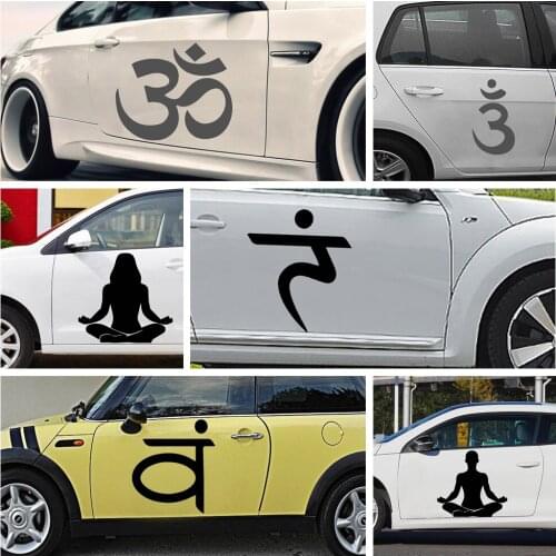 Car-styling Chakra Car Wrap Rearview Mirror Decal Car Window Bumper Cute Waterproof Removable