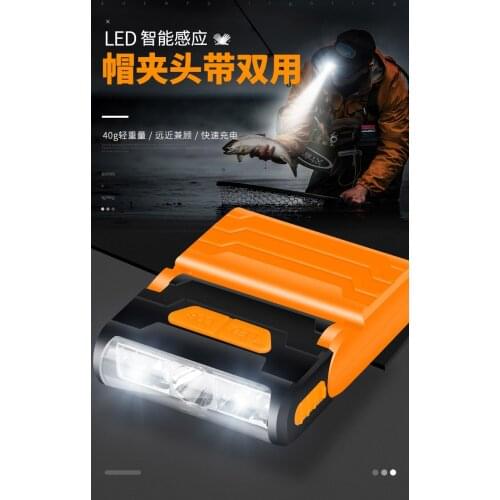 LED Strong Light Fishing Headlamp charging sensor night fishing headlamp outdoor waterproof cap lamp