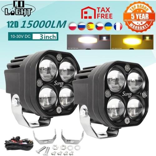 CO LIGHT 12D 3'' Light Bar Led Work Light 120W Combo Beam 6000K 3000K Led Bar Offroad DRL 4x4 Boat Tractor Truck 12V24V Fog Lamp