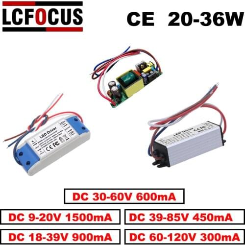 Lighting Transformer 20W 24W 30W 36W 50W 300mA 450mA 600mA 900mA 1500mA LED Drive Constant Current Power Supply