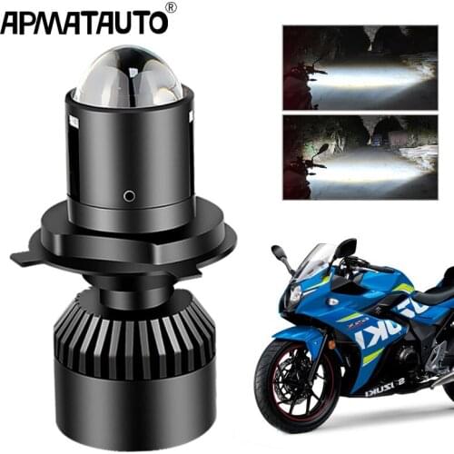 1PCS H4 6800LM LED Motorcycle Lens Headlight Hi/Lo Beam bulb HS1 H4 moto 6000K for Suzuki GSX GSX250R GW250 motorcycle Lamp