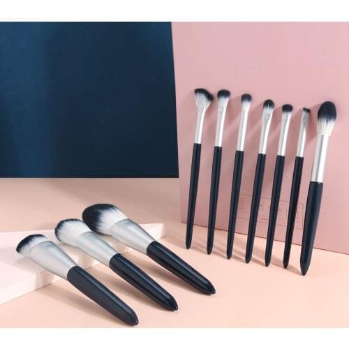 10Pcs Cosmetic Makeup Brushes Set with Bag High Quality Make-up Brush for Facial Foundation Makeup Blending Beauty MakeUp Brush