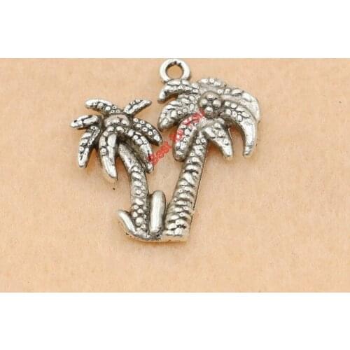 5pcs Tibetan Silver Plated Double Tree Charm Fashion Pendants Jewelry Diy Jewelry Making Handmade Craft 21x20mm