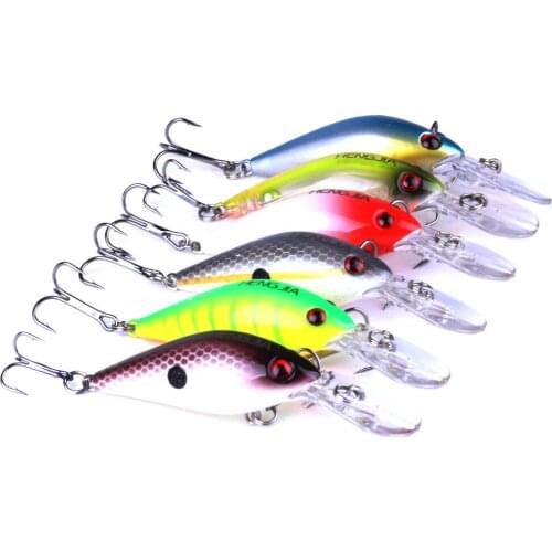6pcs New Crank Bait Fishing Lure Minnow Quality Professional Floating Wobblers Hooks 8cm 8.5g Isca Artificial Hard Carp Bait