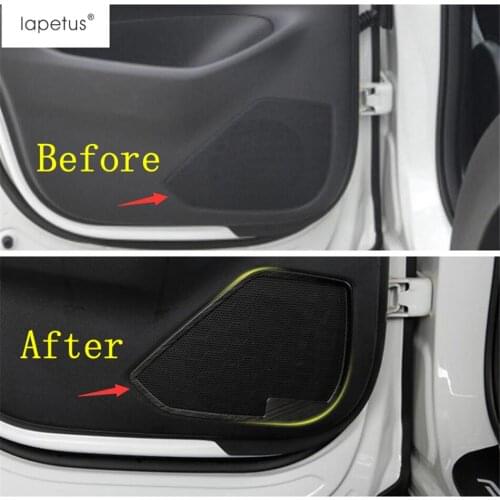 Lapetus Accessories Fit For Mazda CX-5 CX5 2017 - 2020 Inner Door Stereo Loudspeaker Speaker Audio Sound Molding Cover Kit Trim