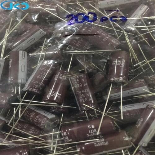 5pcs/Lot 820uF 25V NCC 10x25mm Extremely Low Impedance 25V820uF Aluminum Electrolytic capacitor NCC NIPPON