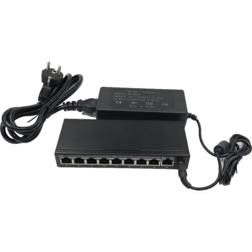 ANDDEAR-10/100 mbps rj45 switch poe 802.3af 9 poort voeding 15.5 w voor ip camera nvr ip telefoon wifi access point poe switch
