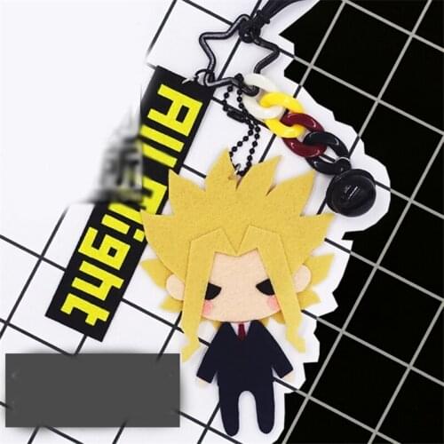 Anime My Hero Academia Cartoon All Might Handmade Toy Keychain Bag Cosplay Doll DIY Material for Boy Girl Halloween Gift 1pcs