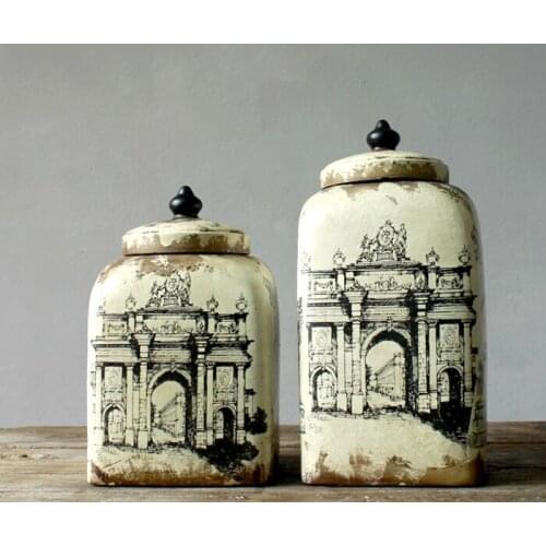 Jingdezhen ceramic home decoration ornaments home accessories modern European living room TV cabinet creative home furnishin