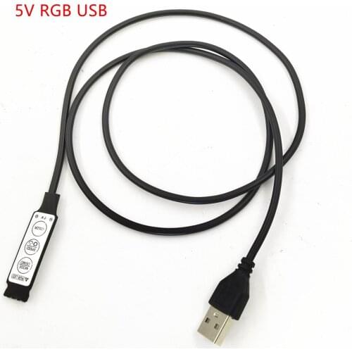 DC5V 3Keys Mini LED RGB Controller Dimmer Driver For RGB 5050/3528 SMD 5V LED Strip Lights