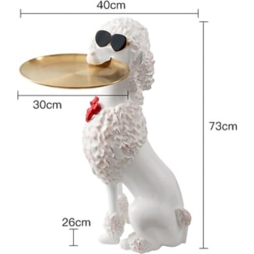 NordicDecoration Home Figurine DogPallets StatuesCreative Living Room SculptureLarge Landing PoodleStatue NordicStyle Decoration