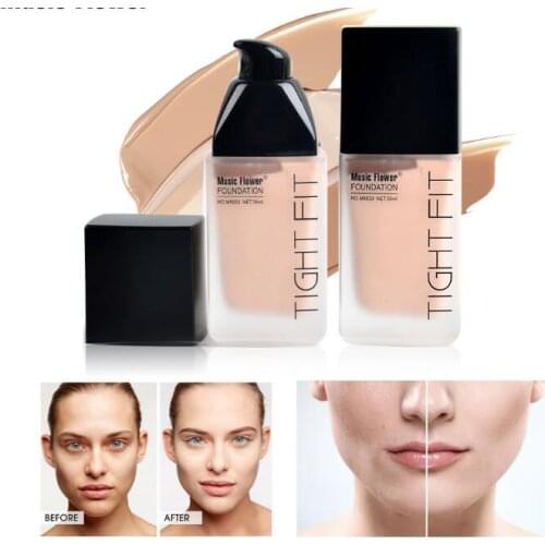 Music Flower Multi-effect Concealer Liquid Foundation Moisturizing Brightening Foundation Makeup 30ml
