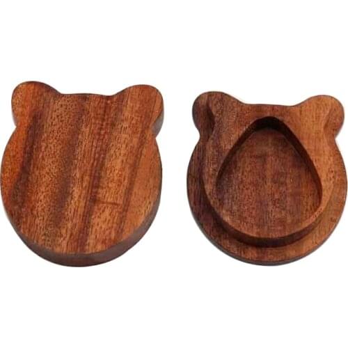 Hot-Wooden Guitar Pick Plectrum Storage Box for Picks Hold Case Care Tool Guitar Accessories