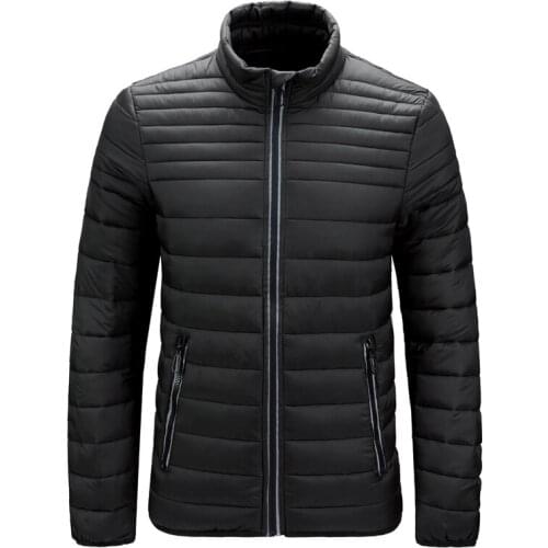 Mens 2021 winter new casual warm thick waterproof jacket mens new autumn jacket windproof hat jacket men