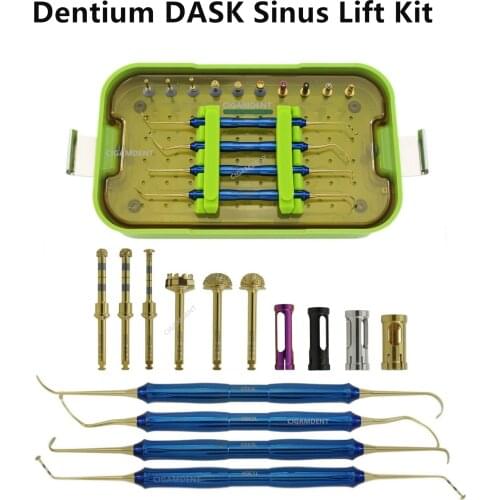 Dentium DASK Sinus Lift Kit Dental Implant Elevation Elevator Drills Lateral Approach Reamer Bur Stoppers Surgical Instruments