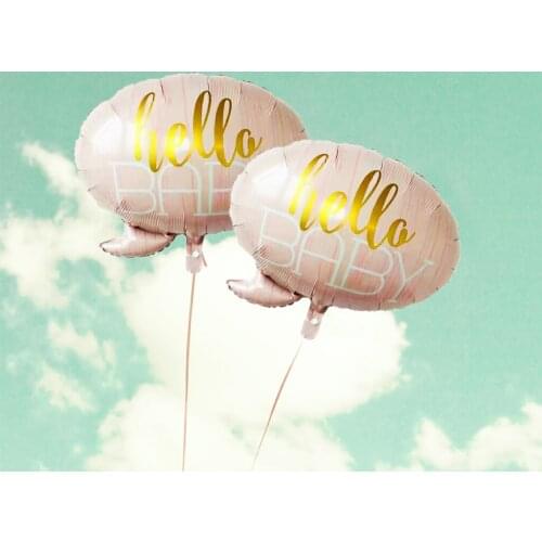 1pcs Hello Baby Balloon Birthday Theme Party Decor Its A Boy / Girl Foil Balloons Decorative Inflatable Air Ballons Pink Blue