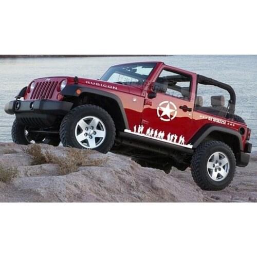 Car Body Door Hood Stickers Band of Brothers off-road Vinyl Sticker U.S.Army Five Star Car Decals for Jeep Wrangler/Compass