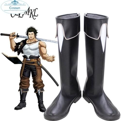 New Black Clover Yami Sukehiro Cosplay Boots Anime Shoes Custom Made Men
