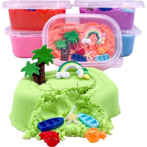 New Space Sand Decompression Childrens Toy Mud Kids' Sand Learn Educational Diy Plastic Non Stick Toy Mud Fun intelligence