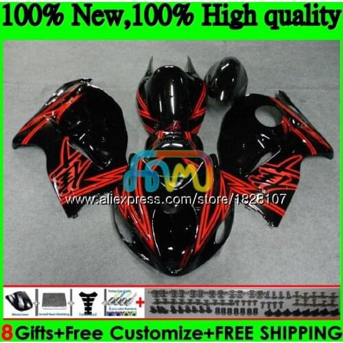 Hayabusa For SUZUKI GSX-R1300 GSXR 1300 Red black hot 1996 1997 1998 1999 2000 2001 48BS.87 GSXR1300 96 97 98 99 00 01 Fairings