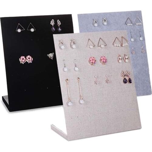 Jewelry Frame Black Velvet Earrings Holder Earring Display Stand Jewelry Display Shelf Show Case Organizer Tray