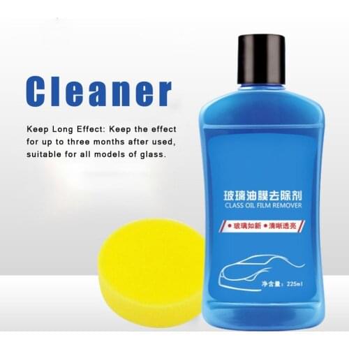 225ml Car Glass Film Remover Strong Decontamination Cleaner Car Maintenance Windshield Cleaning Agent Glass Remove Oil Film