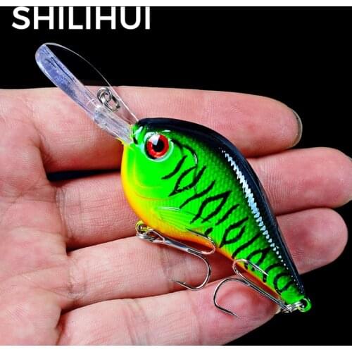 SHILIHUI 1PC Crankbait Fishing Lure 9.5cm-3.74"/10g-0.35oz Fishing Jigs Float 10 Colors Trout Lures Betta Fish Snapper Tackle