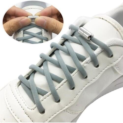 1Pair No Tie Shoelaces Round Elastic Shoe Laces For Kids and Adult Sneakers Quick Lazy Laces 6 Color Shoestrings Accessories