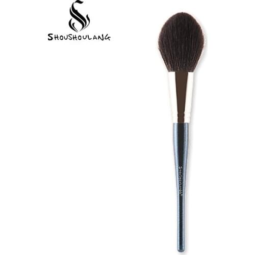 Shoushoulang Professional Handmade Make Up Brush Large Flat Face Powder Brush Q-2 Soft Saikoho Goat Hair Makeup Brush