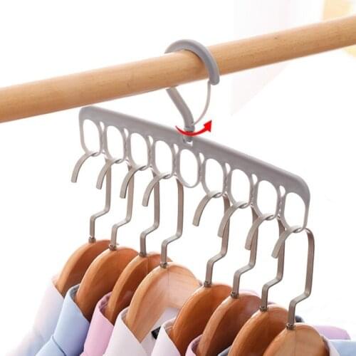 Multi-port Rack Support Hangers Clothes Drying Rack Multifunction Plastic Storage Hangers Clothes Organizer Space Saving Hanger