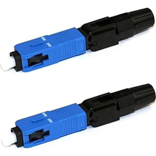Embedded SC UPC Fiber Optic Fast Connector FTTH Single Mode Optical Quick Connector SC Adapter Field Assembly
