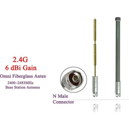 Wifi antenna 2.4G 6dbi omni fiberglass antenna base station antenna outdoor roof monitor fo802.11a/b/g 802.11ac applications