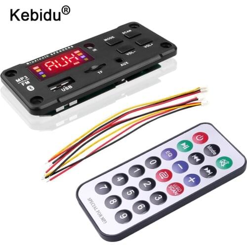 WMA Module MP3 Decoder Board Wireless Handsfree Audio Receiver 12V Wireless Bluetooth 5.0 Audio Module USB TF Radio Car Kit