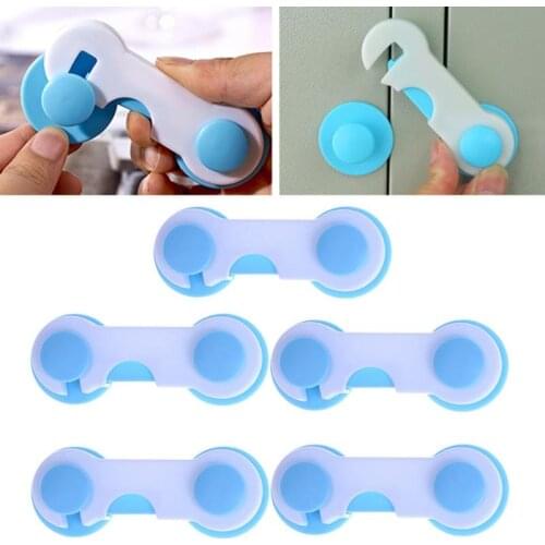 5pcs/lot Safety Locks Children Security Protector Baby Care Multi-function Child Baby Safety Lock Cupboard Cabinet Door Drawer