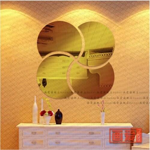 Mirror crystal three-dimensional sticker marriage decoration mirror magical combination mirror wall stickers