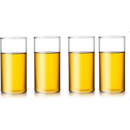 2/4pcs Borosilicate Glass Cup 250/350/500ml Round Milk Juice Wine Tea Glasses Transparent Drinking Tumbler Mug