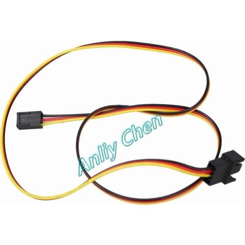 2 PCS LOT 12V 3Pin Male to 3Pin Female Fan Power Extension Lengthen Cable Wire