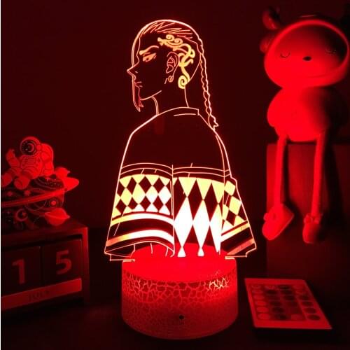 3D LED Lamp Anime Tokyo Revengers Night Light Draken Figure for Kid Bedroom Decor Lighting Birthday Gifts Room Table Anime Lamp