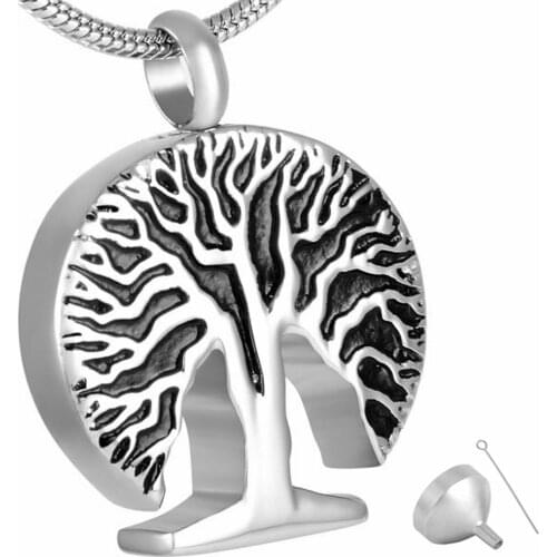 8313 Cremation Jewelry Stainless Steel Ashes Pendant Funeral Urn Life of Tree Pendants