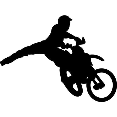 Car Sticker MOTOCROSS Fashion Personality Sports Car Sticker Car Decal Waterproof Cover Scratch Black/white, 15cm*11cm